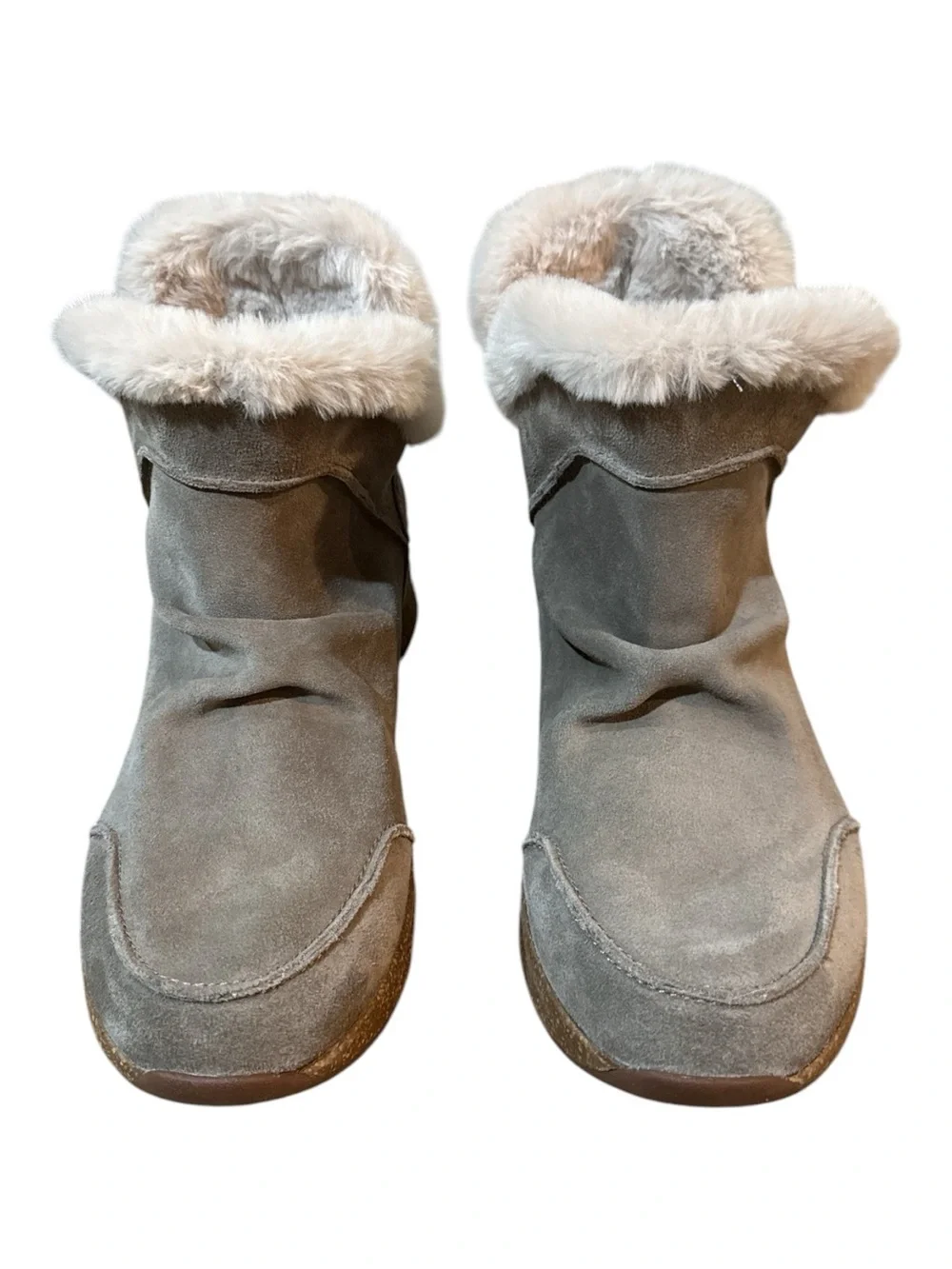 Taos Future Mid Suede Boots - Size 9 - Dark Taupe